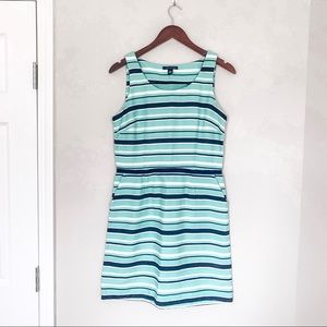 Tommy Hilfiger Turquoise Navy Striped Dress Size 6